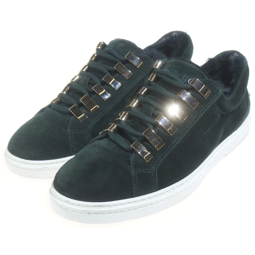 JIMMY CHOO(ジミーチュウ) スタースタッズ スエード ローカット スニーカー シューズ #42 グリーン