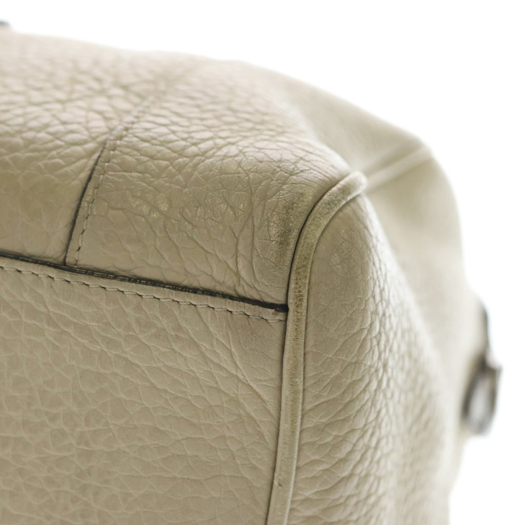 LOEWE(ロエベ) フスタ25 2WAYハンドバッグ ショルダーバッグ ベージュ レザー ブラック金具 レディース