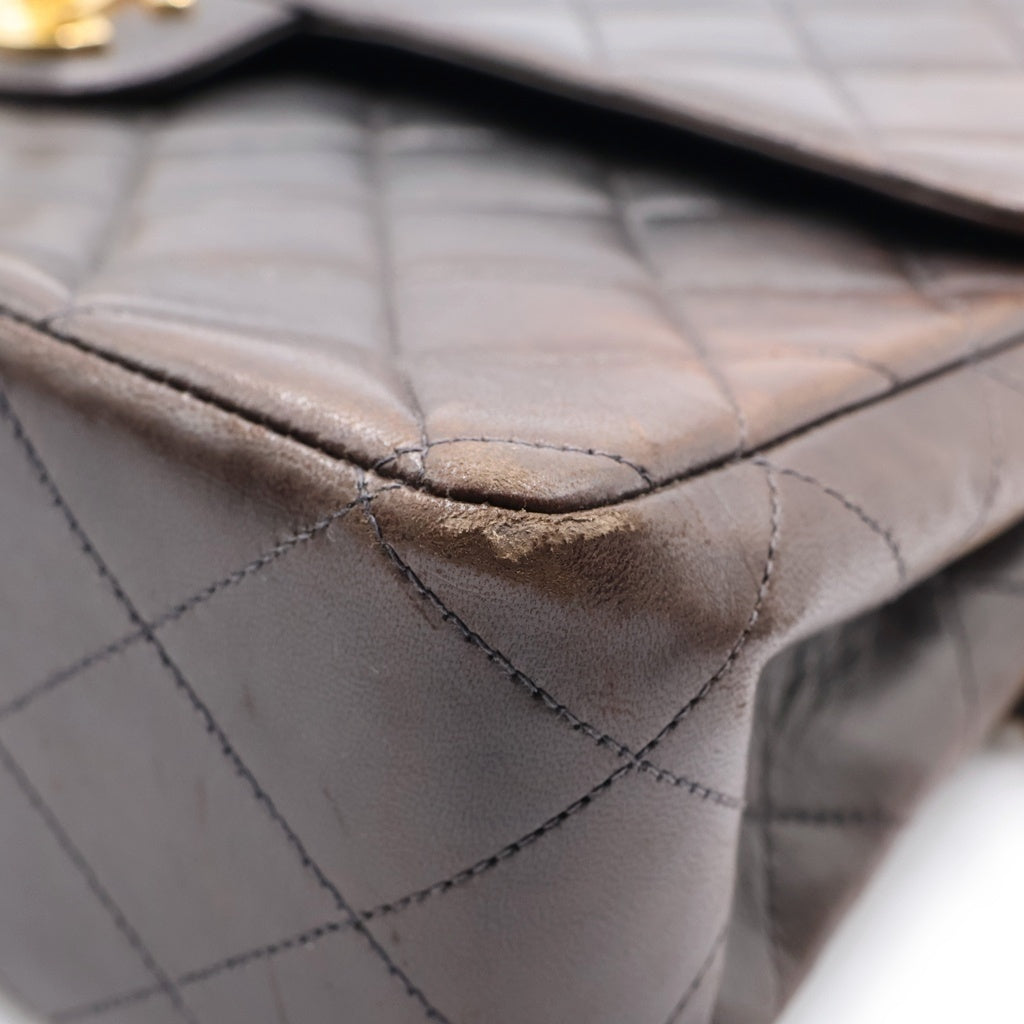 CHANEL(シャネル) デカマトラッセ30 ラムスキン ゴールド金具 チェーンショルダーバッグ ブラック レディース