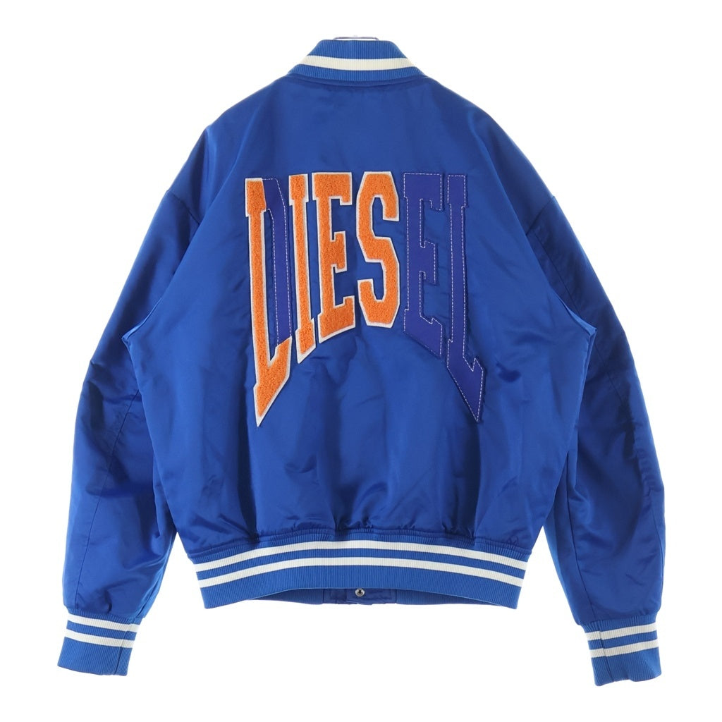 DIESEL(ディーゼル) J-START ボンバージャケット スタジャン パッチロゴ スナップボタン ブルー A12243 レディース