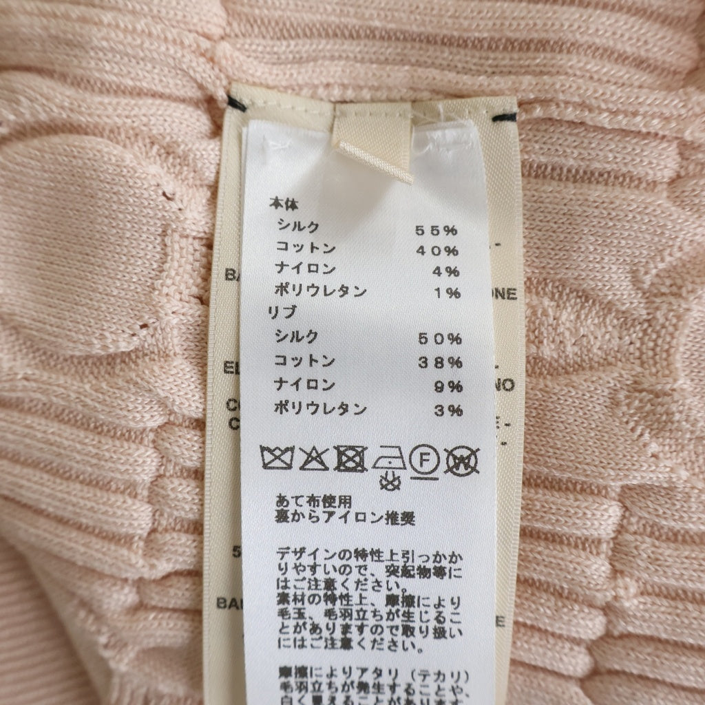 HERMES(エルメス) COACHING REMIX 半袖ニット シルク コットン イタリア製 ピンク 5E2649DG レディース