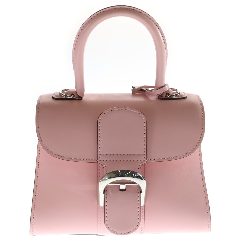 DELVAUX(デルボー) ブリヨン ミニ ハンド ショルダーバッグ 2WAY レザー ピンク レディース