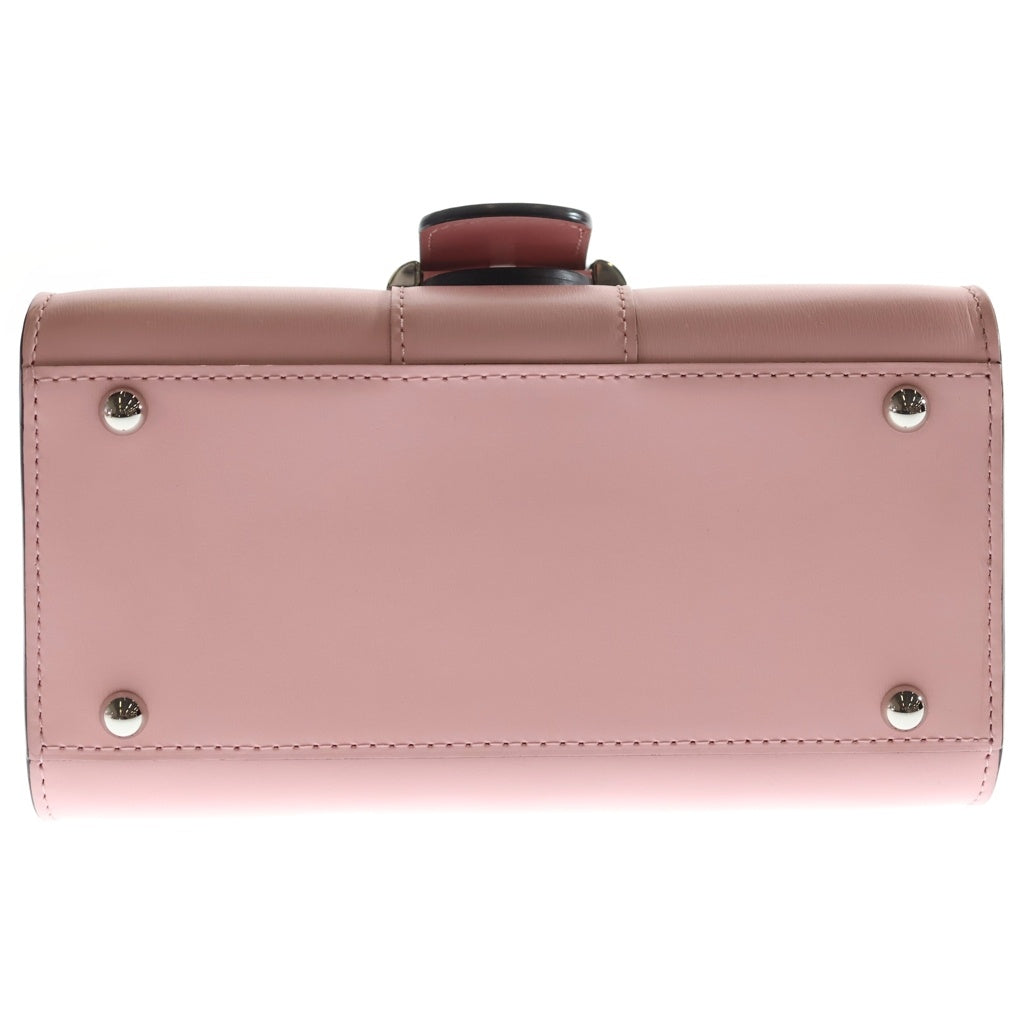 DELVAUX(デルボー) ブリヨン ミニ ハンド ショルダーバッグ 2WAY レザー ピンク レディース