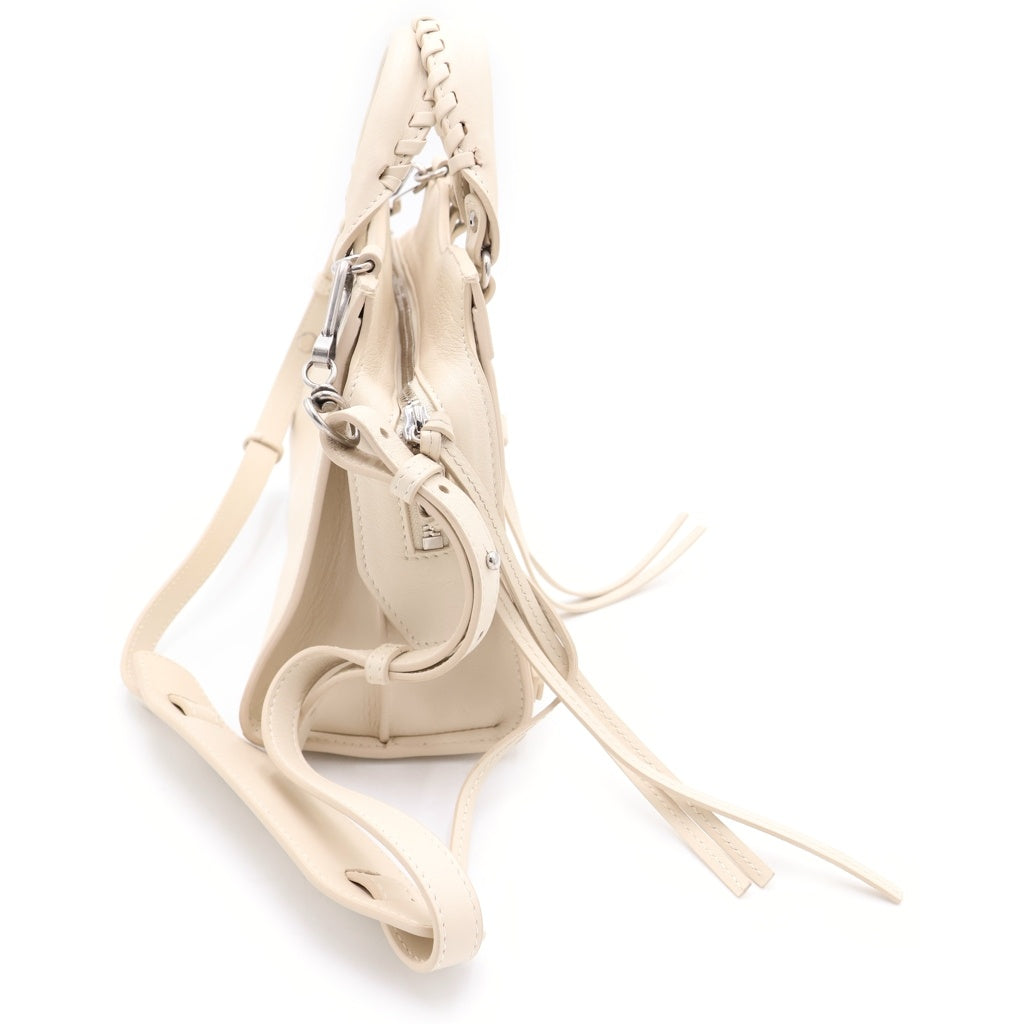 BALENCIAGA(バレンシアガ) ネオ クラシック シティ XS 2WAYハンドバッグ ショルダーバッグ アイボリー レザー 696495 シルバー金具 レディース