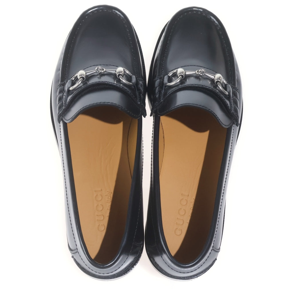 GUCCI(グッチ) ホースビット レザーローファー ブラック #8 1/2 776660