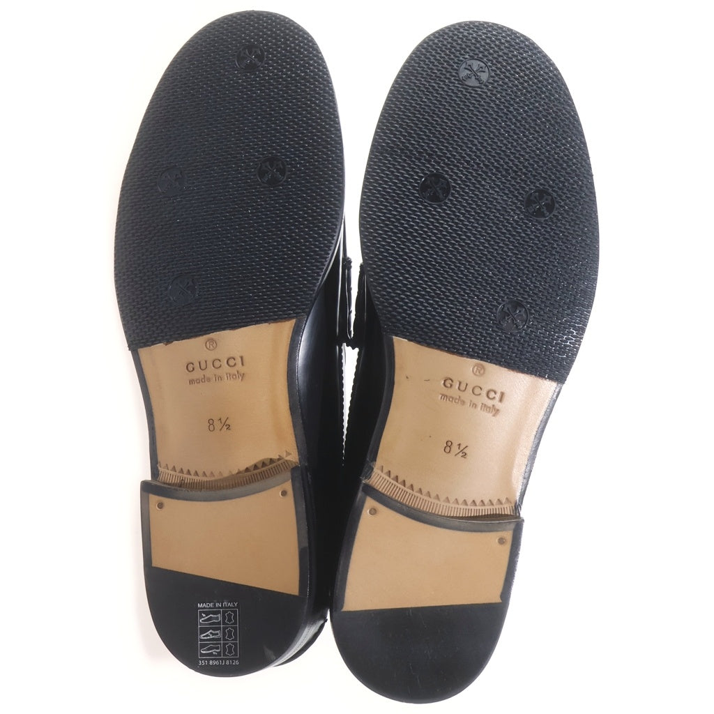 GUCCI(グッチ) ホースビット レザーローファー ブラック #8 1/2 776660