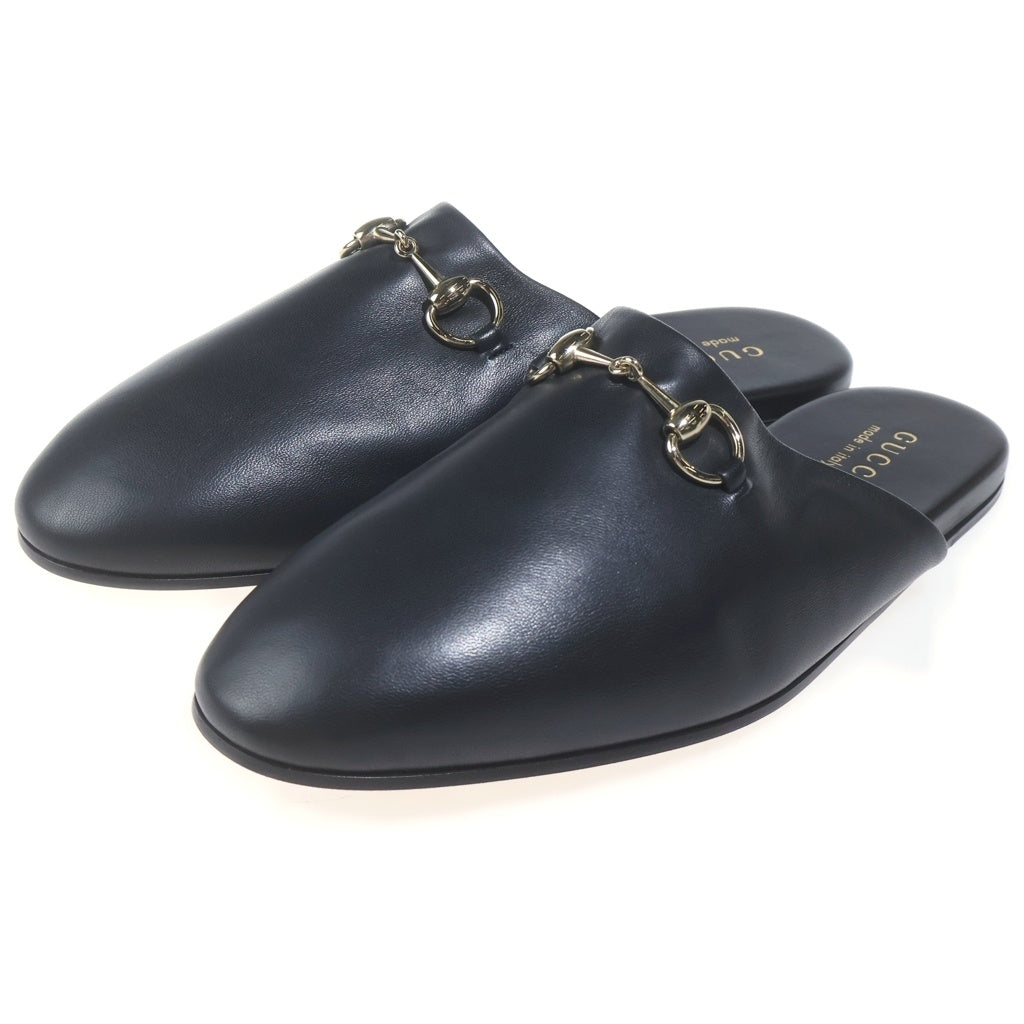 GUCCI(グッチ) ホースビット レザーミュール ブラック #9 850140