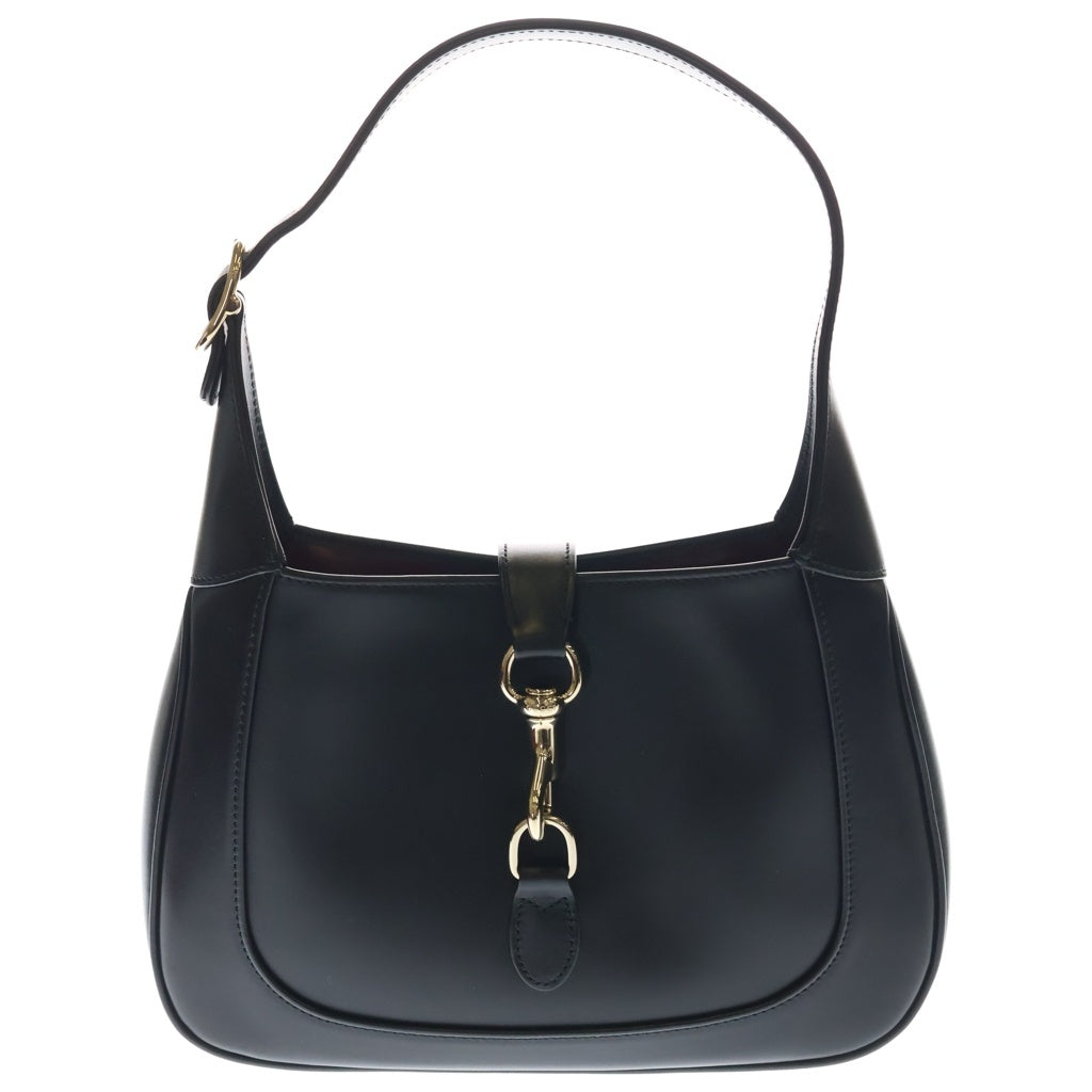 GUCCI(グッチ) ジャッキー1961 ミディアムショルダーバッグ ハンドバッグ ブラック レザー 782849 ゴールド金具 レディース