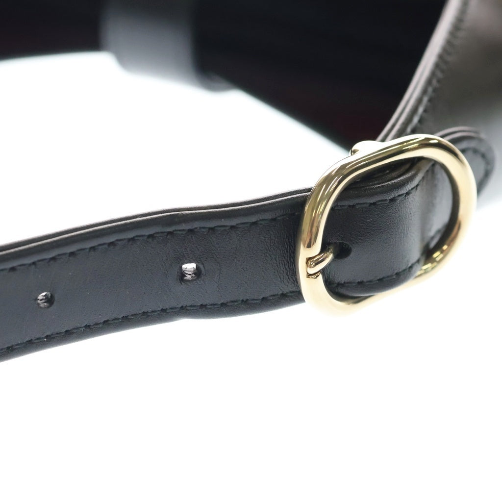 GUCCI(グッチ) ジャッキー1961 ミディアムショルダーバッグ ハンドバッグ ブラック レザー 782849 ゴールド金具 レディース