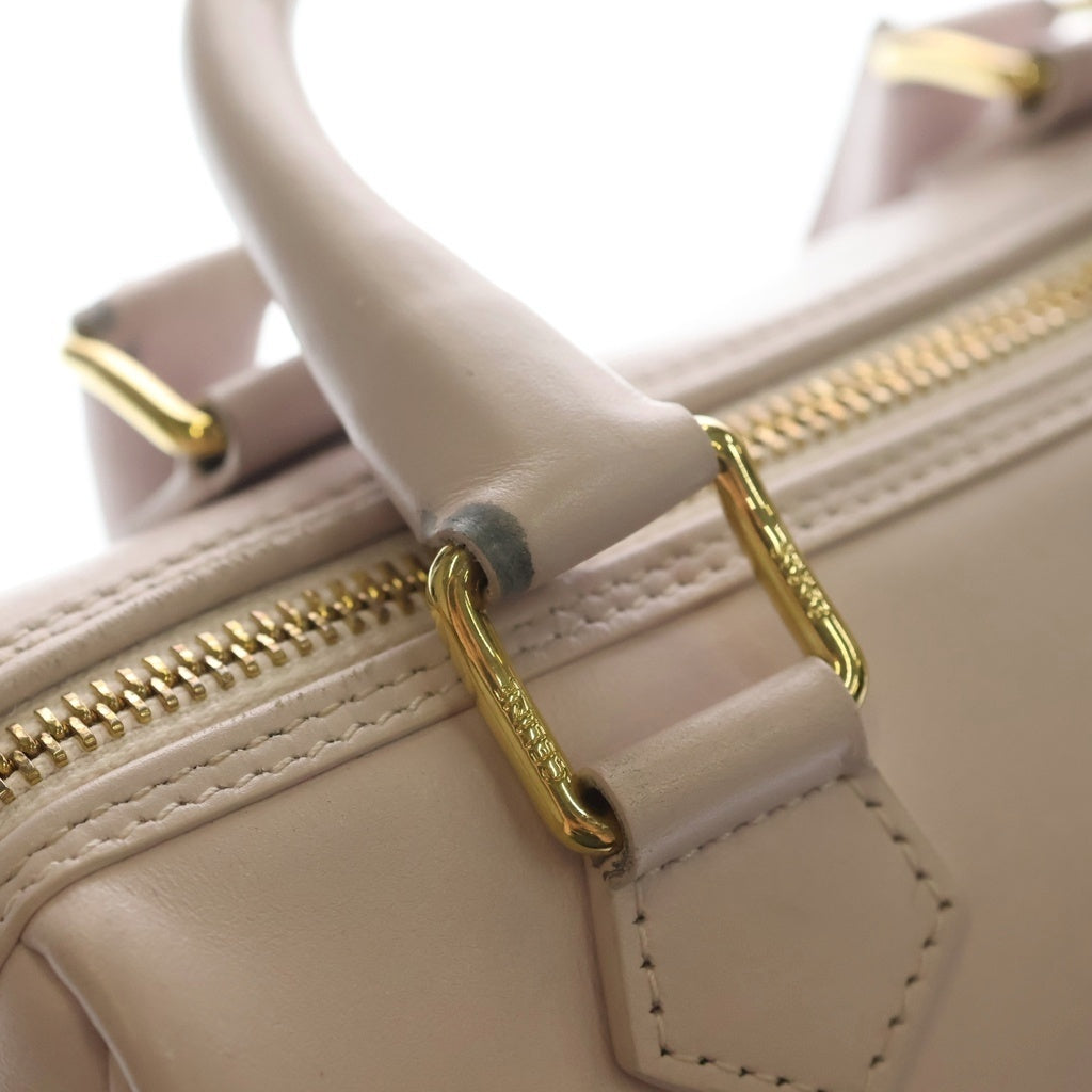 CELINE(セリーヌ) セリーヌ キュイル トリオンフ スモールボストン 2WAYハンドバッグ ショルダーバッグ ライトピンク レザー ゴールド金具 レディース