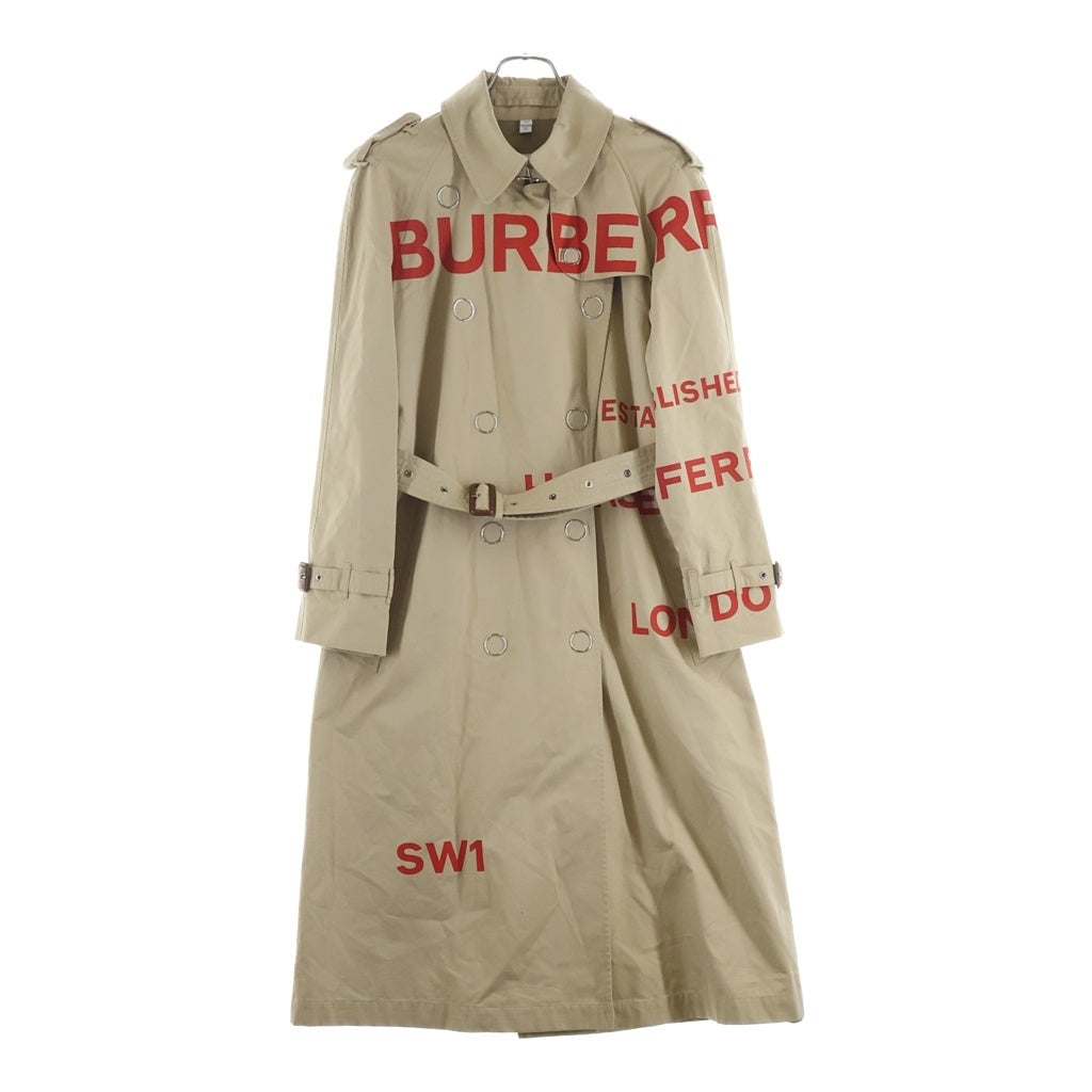 BURBERRY(バーバリー) ホースフェリープリント トレンチコート ベージュ #40 8013694 レディース