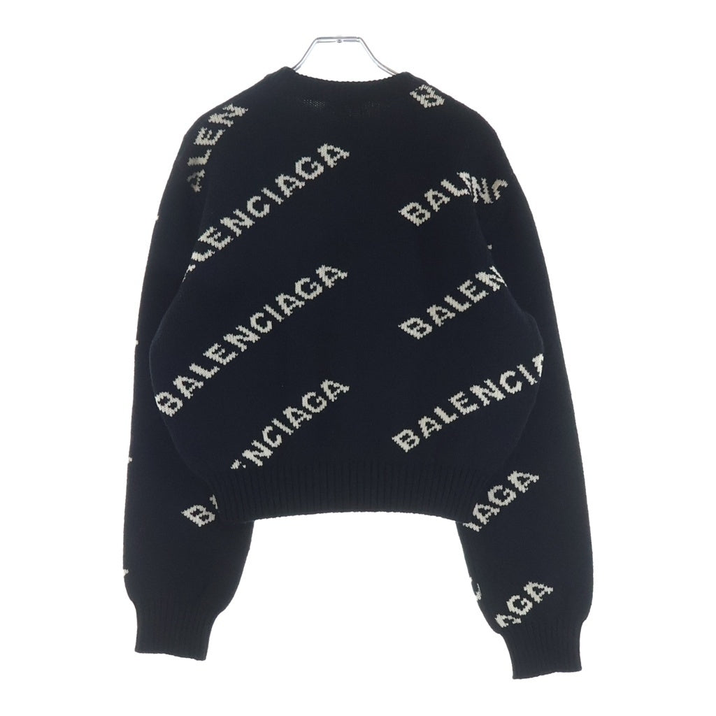 BALENCIAGA(バレンシアガ) ロゴ クロップドニット ブラック #S レディース