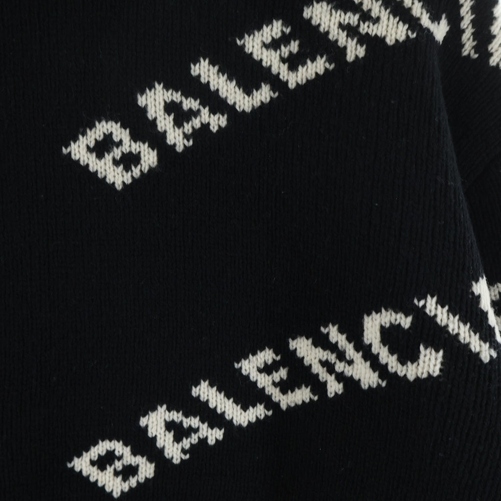BALENCIAGA(バレンシアガ) ロゴ クロップドニット ブラック #S レディース