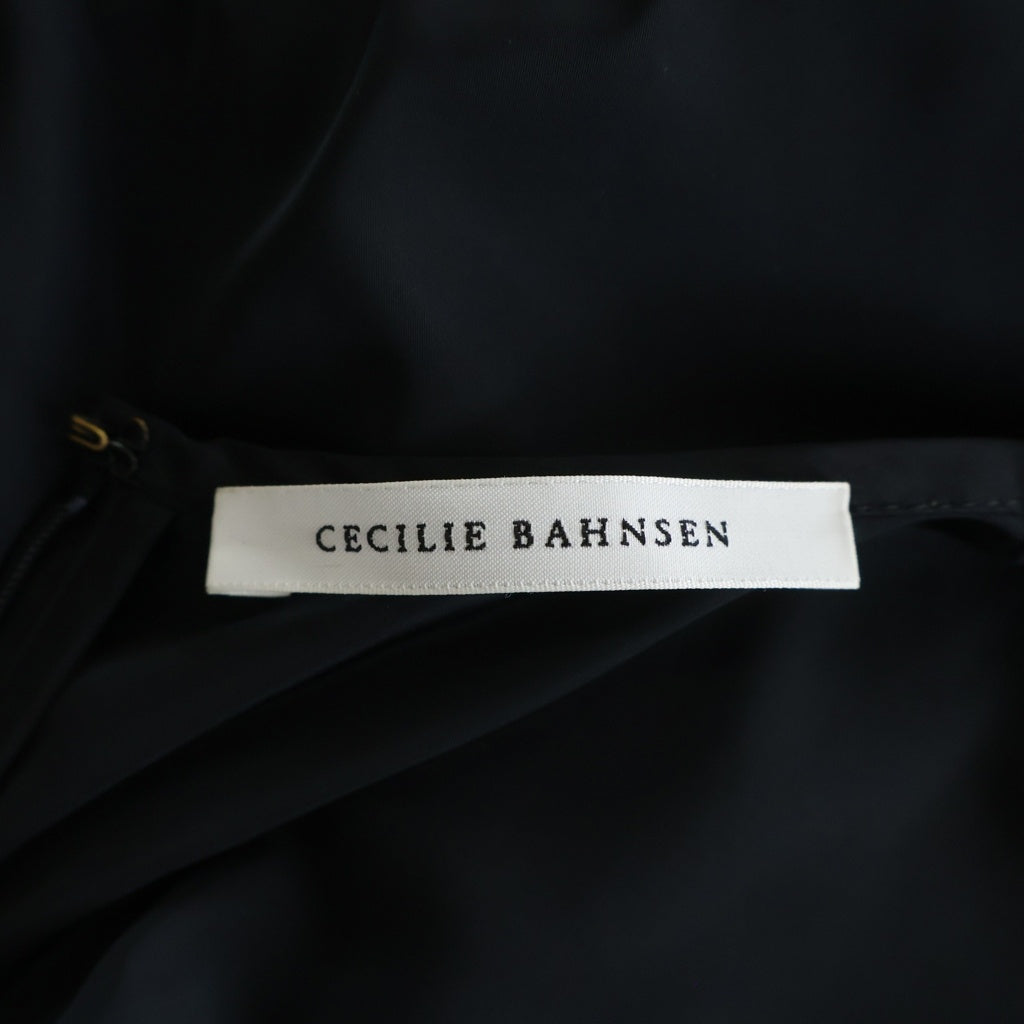 CECILIE BAHNSEN(セリシーバンセン) ノースリーブ バルーンロングワンピース ブラック #8 レディース