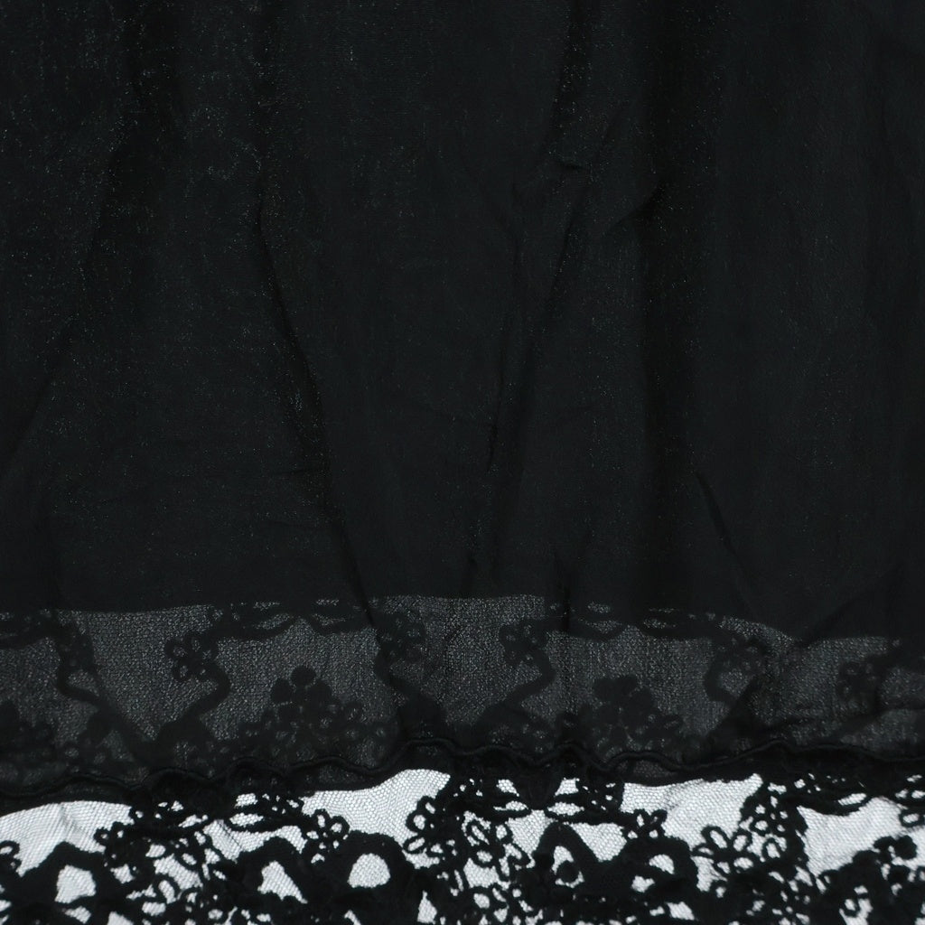 Simone Rocha(シモーネロシャ) 裾レースキャミワンピース ブラック #10 レディース