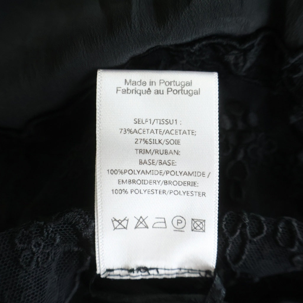Simone Rocha(シモーネロシャ) 裾レースキャミワンピース ブラック #10 レディース