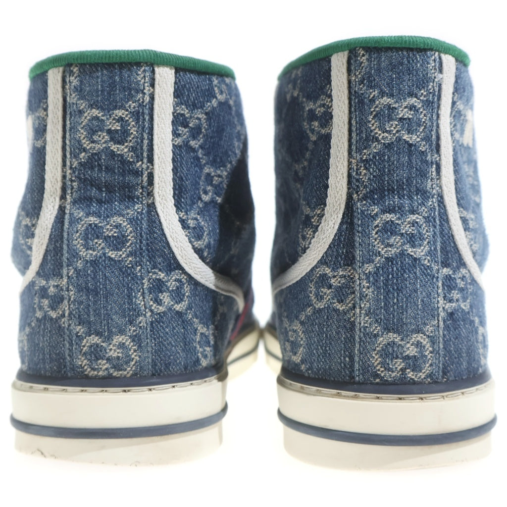 GUCCI(グッチ) GGキャンバス 1977 テニス ハイカットスニーカー インディゴブルー