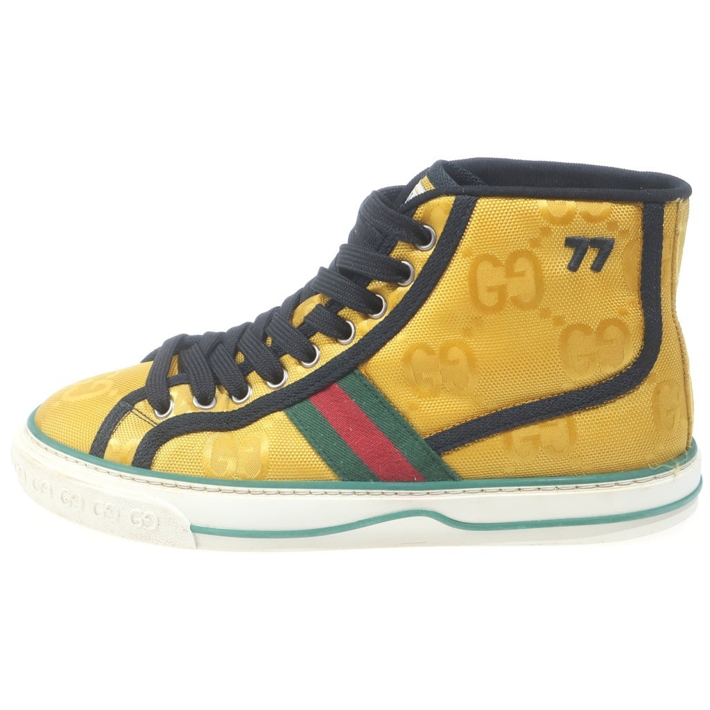 GUCCI(グッチ) GGキャンバス 1977 テニス ハイカットスニーカー イエロー