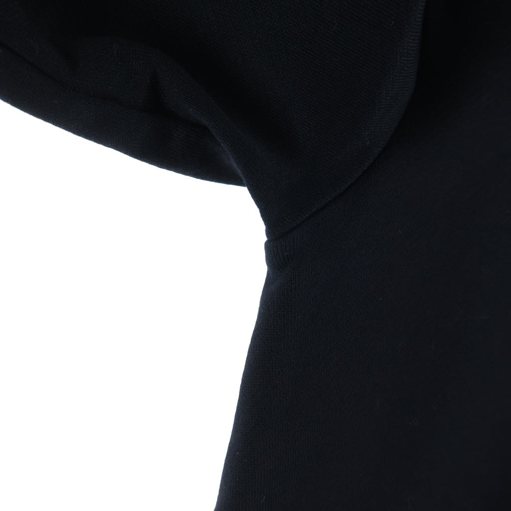MONCLER(モンクレール) ABITO ロゴワッペン コットン×ポリエステル 切替ワンピース 長袖 ミディ丈 ワンピース #XS ブラック D20938550800 レディース