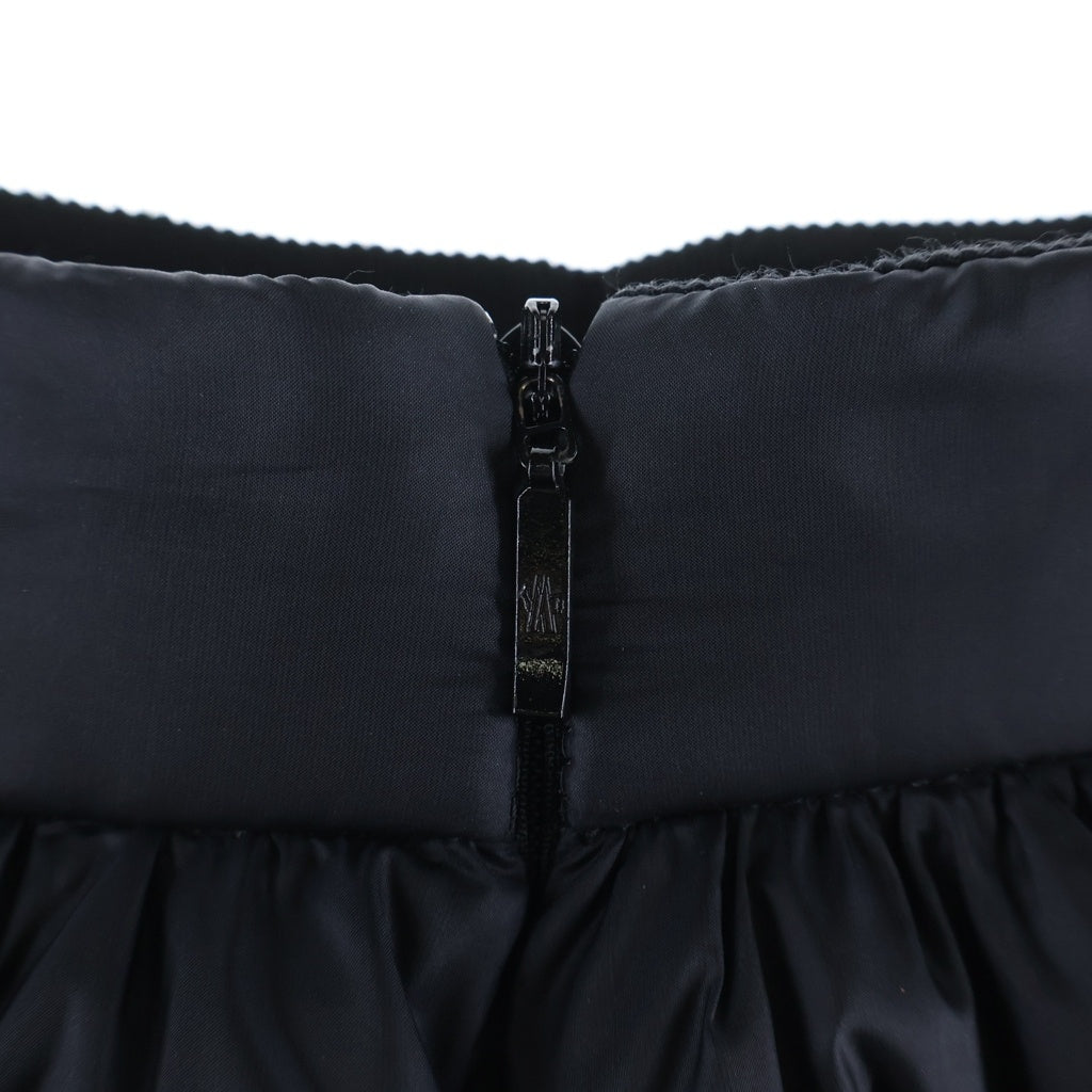MONCLER(モンクレール) BOUDIN ブーダン ナイロン ダウン ロングスカート #38 ブラック D209W2590000 レディース