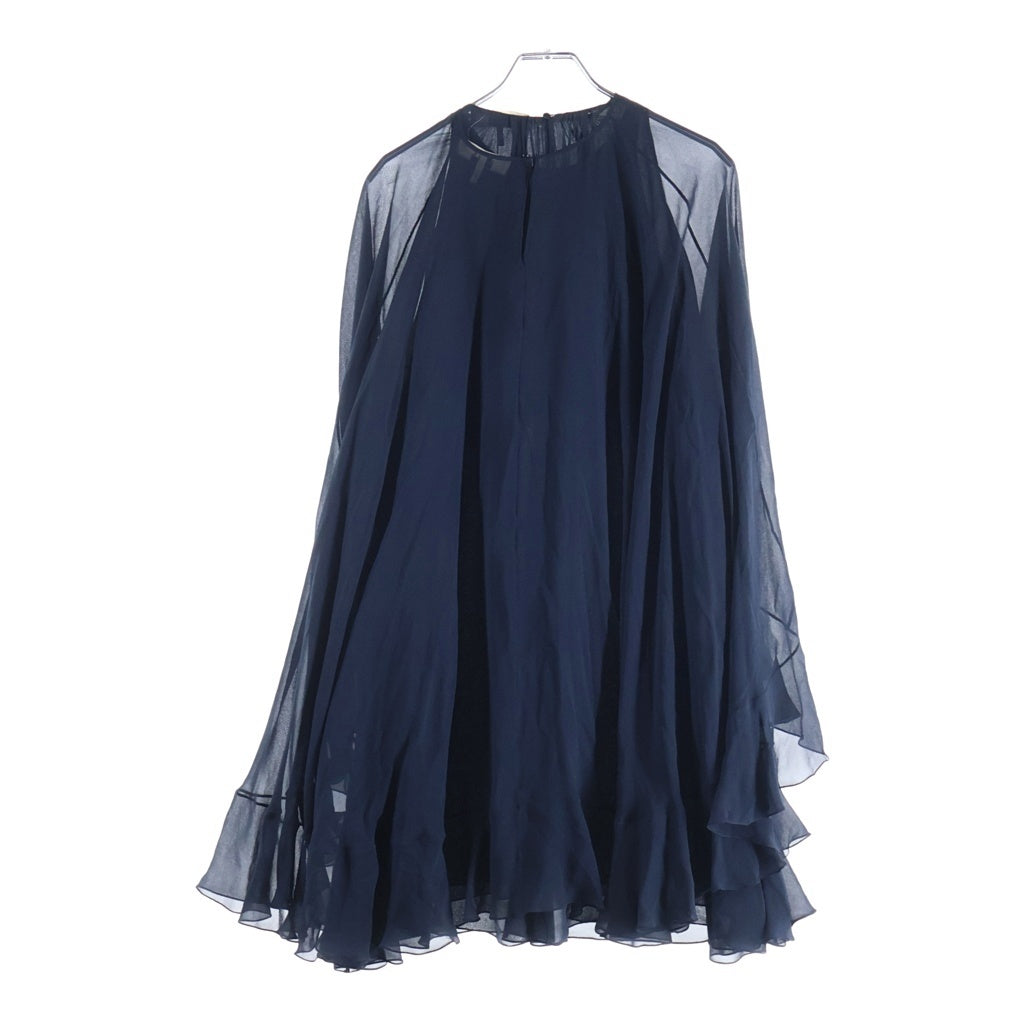 Chloe(クロエ) シルク レースワンピース セットワンピース ノースリーブ ドレス #34 ネイビー レディース