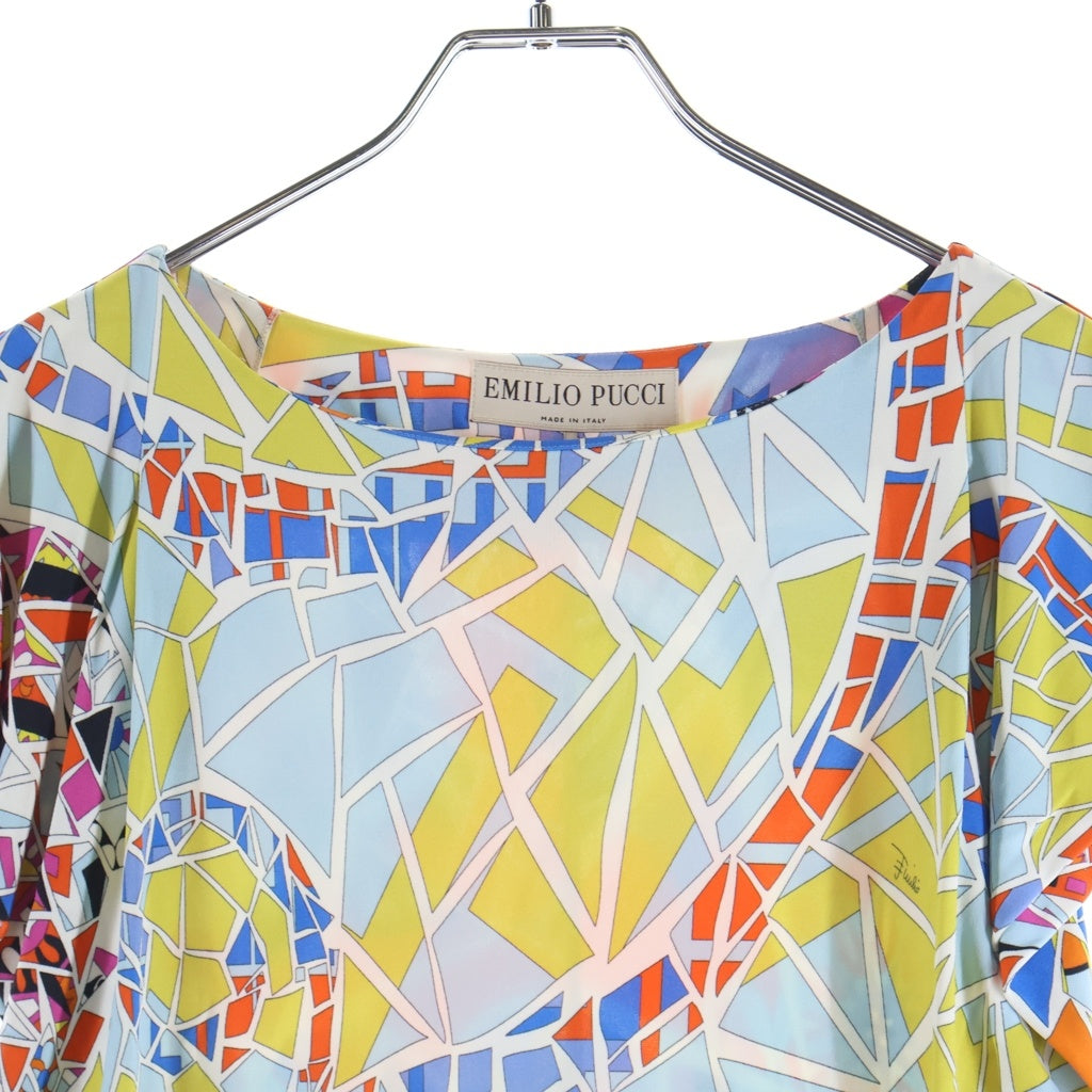 EMILIO PUCCI(エミリオプッチ) レーヨン×シルク ノースリーブ ワンピース #38 マルチカラー 61RI51 レディース