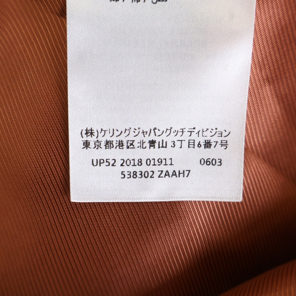 GUCCI(グッチ) ウール ヘリンボーンロングチェスターコート イタリア製 レッド 538302 レディース