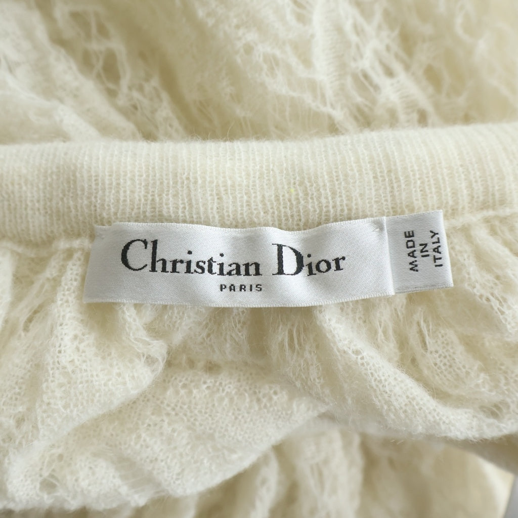 Christian Dior(クリスチャンディオール) レース フレア ミッドレングス ロングスカート アイボリー #34 444J15AM443 レディース