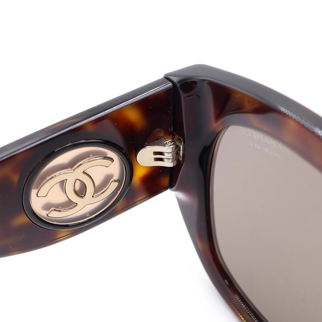 CHANEL(シャネル) バタフライシェイプ ココマーク サングラス アイウェア 55□20 ブラウン 5550-A レディース