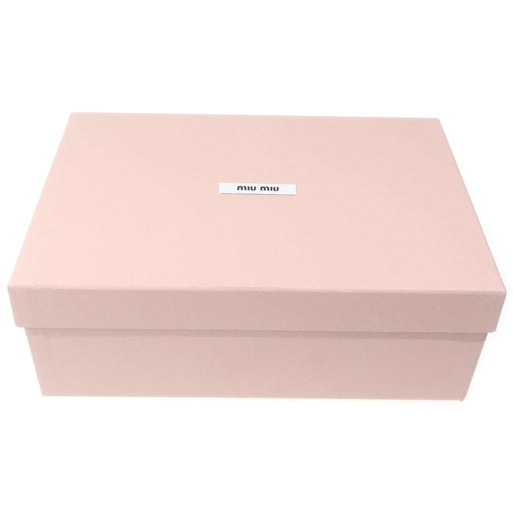 miumiu(ミュウミュウ) コインペニー レザー ラバー ゴールド金具 ローファー フラットシューズ #37 ブラウン レディース