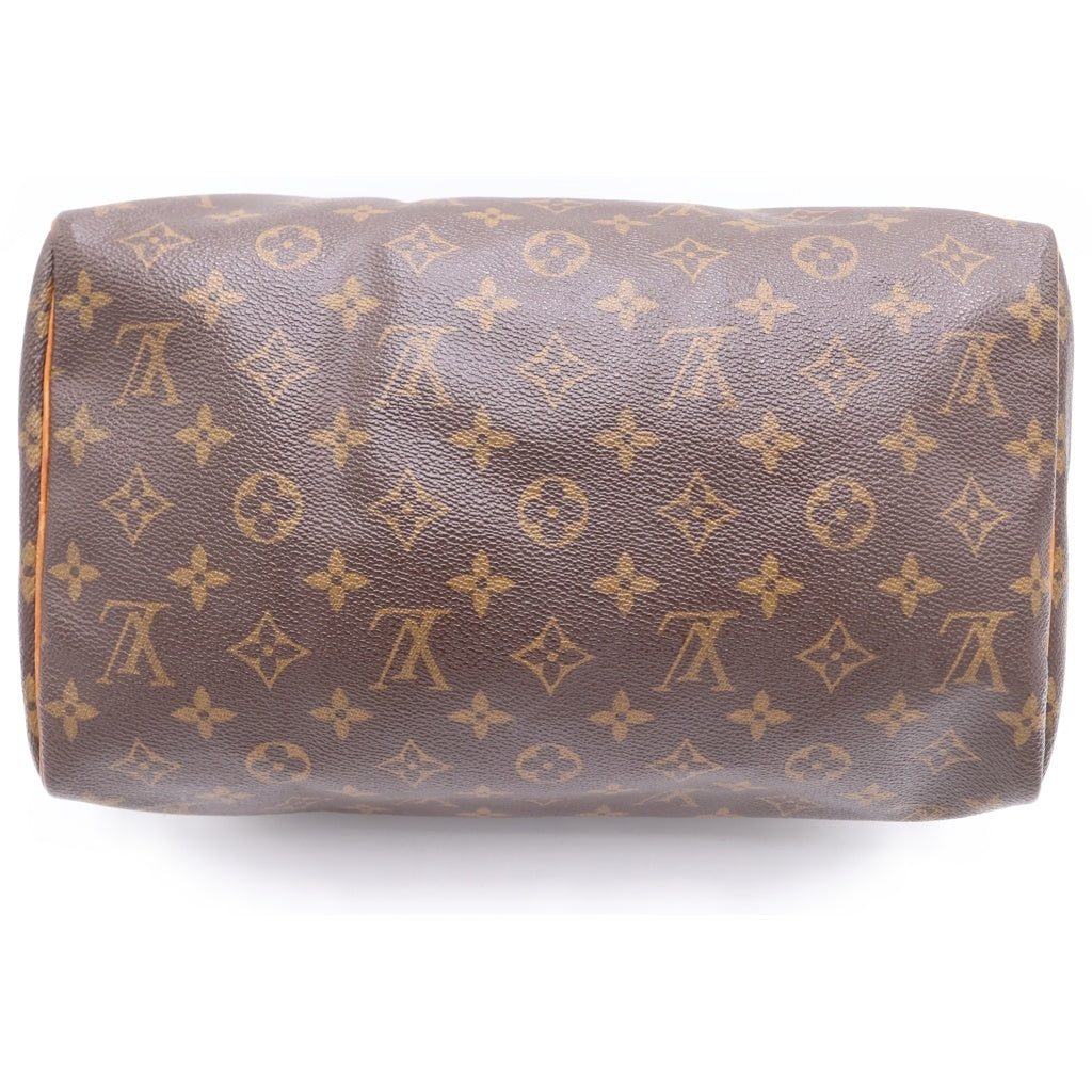 LOUIS VUITTON(ルイヴィトン) モノグラム スピーディ30 PVC レザー ハンドバッグ ミニボストンバッグ ブラウン M41526 レディース