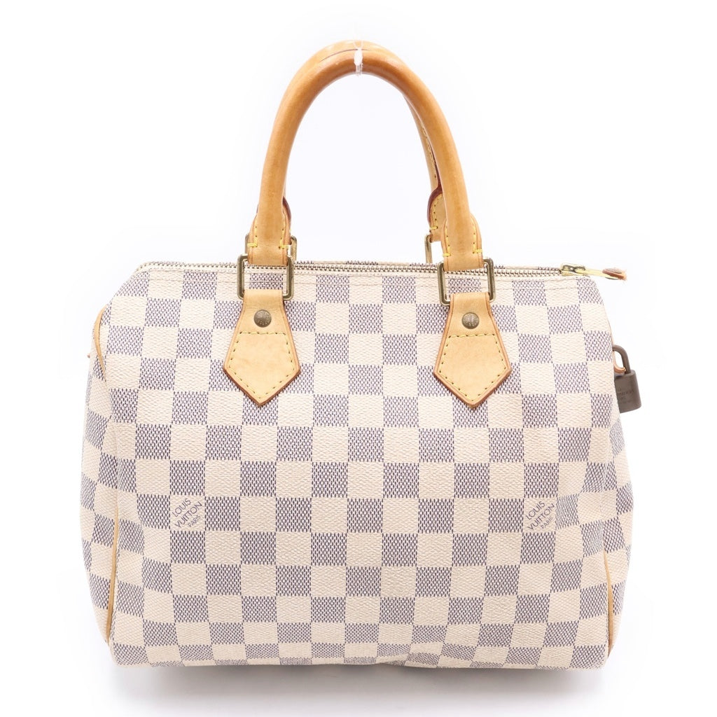 LOUIS VUITTON(ルイヴィトン) ダミエアズール スピーディ25 PVC レザー ハンドバッグ ホワイト N41534
