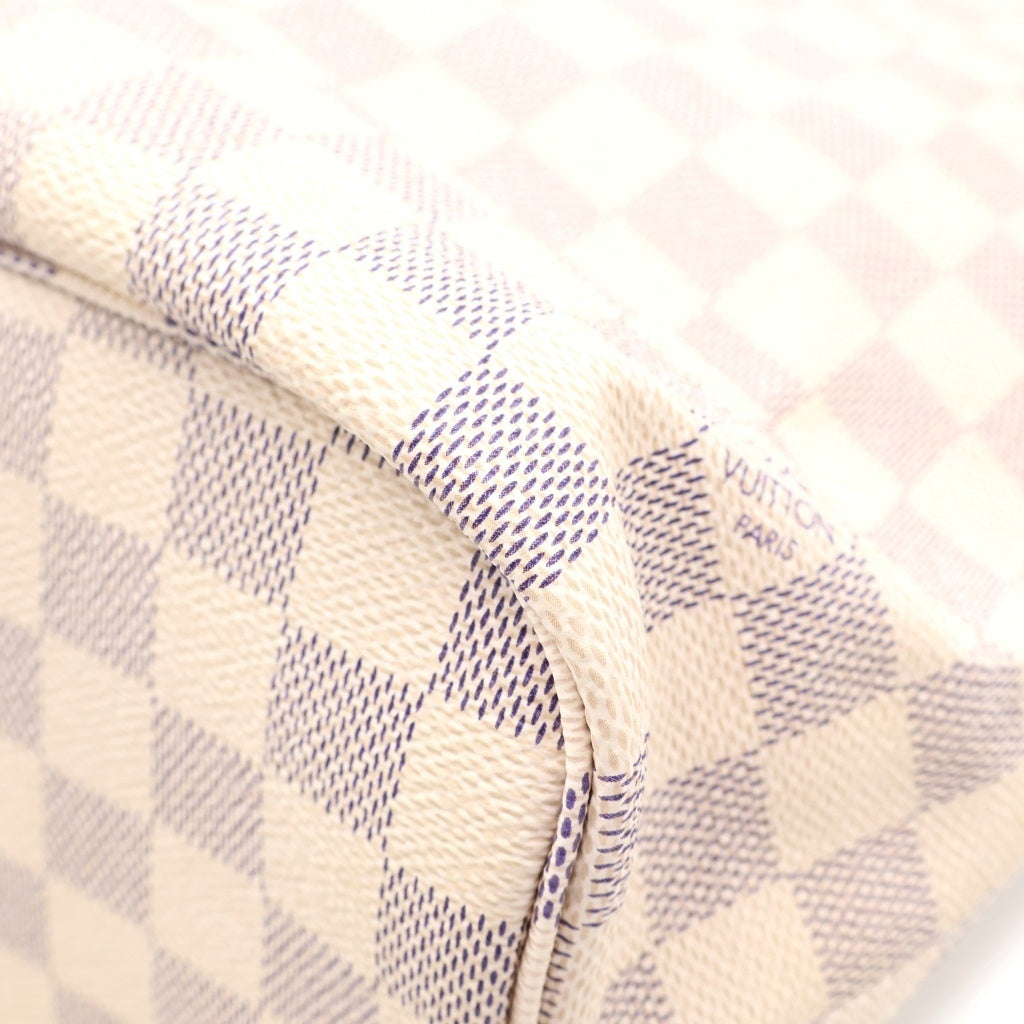 LOUIS VUITTON(ルイヴィトン) ダミエアズール ネヴァーフルMM ハンドバッグ トートバッグ アイボリー×ブラウン N40604 ゴールド金具 レディース