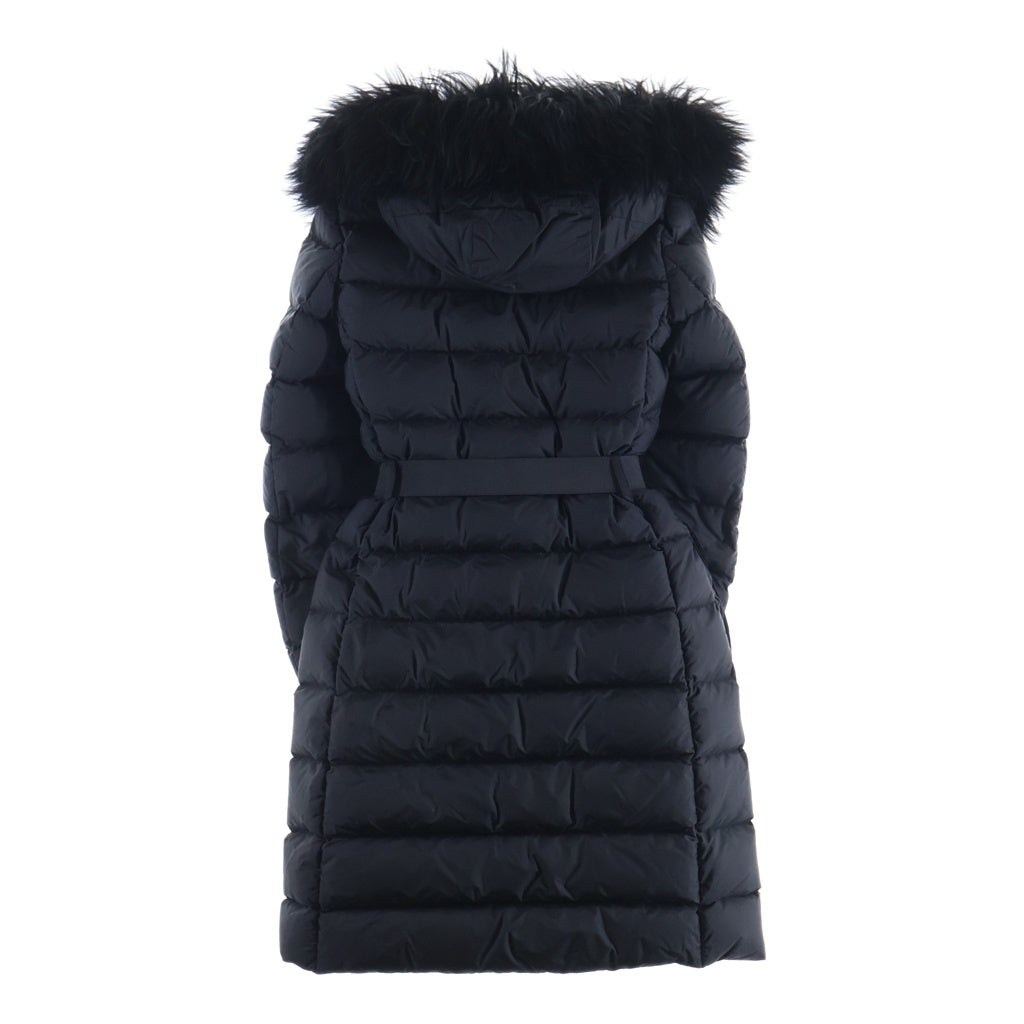 MONCLER(モンクレール) 24AW KHLOE クロエ ファー フーデッド ダウン ロング ジャケット コート ブラック J20931C00023 レディース