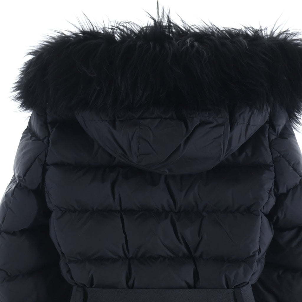 MONCLER(モンクレール) 24AW KHLOE クロエ ファー フーデッド ダウン ロング ジャケット コート ブラック J20931C00023 レディース