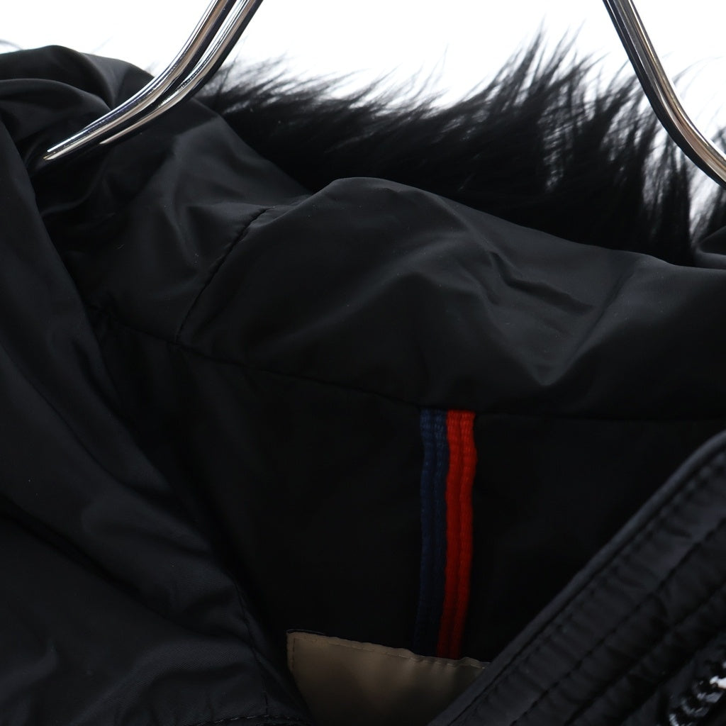 MONCLER(モンクレール) 24AW KHLOE クロエ ファー フーデッド ダウン ロング ジャケット コート ブラック J20931C00023 レディース