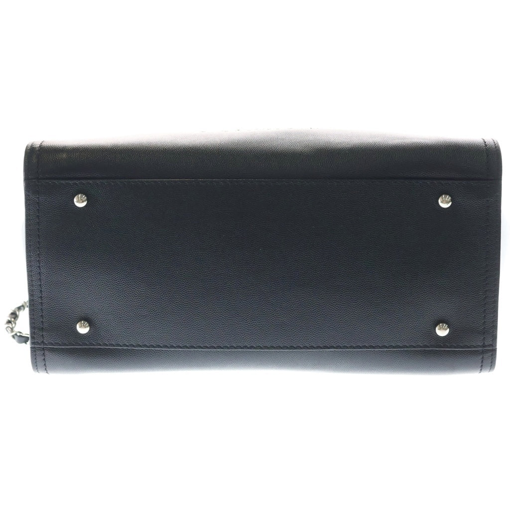CHANEL(シャネル) ドーヴィルMM チェーントートバッグ ハンドバッグ ショルダーバッグ ブラック キャビアスキン A57069 シルバー金具 レディース
