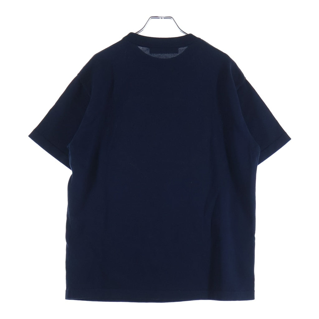 LOUIS VUITTON(ルイヴィトン) 22SS ×NIGO ニゴー インターシャハートロゴ クルーネック プルオーバー 半袖ニット セーター ネイビー RM221M JN5 HMN01W