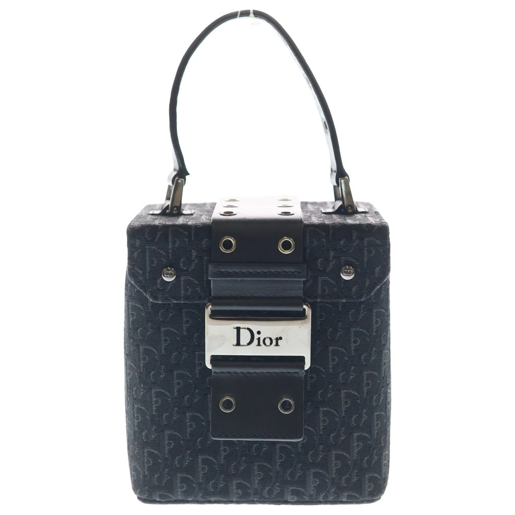 Christian Dior(クリスチャンディオール) トロッター バニティ バック キャンバス レザー ブラック HE0082 レディース