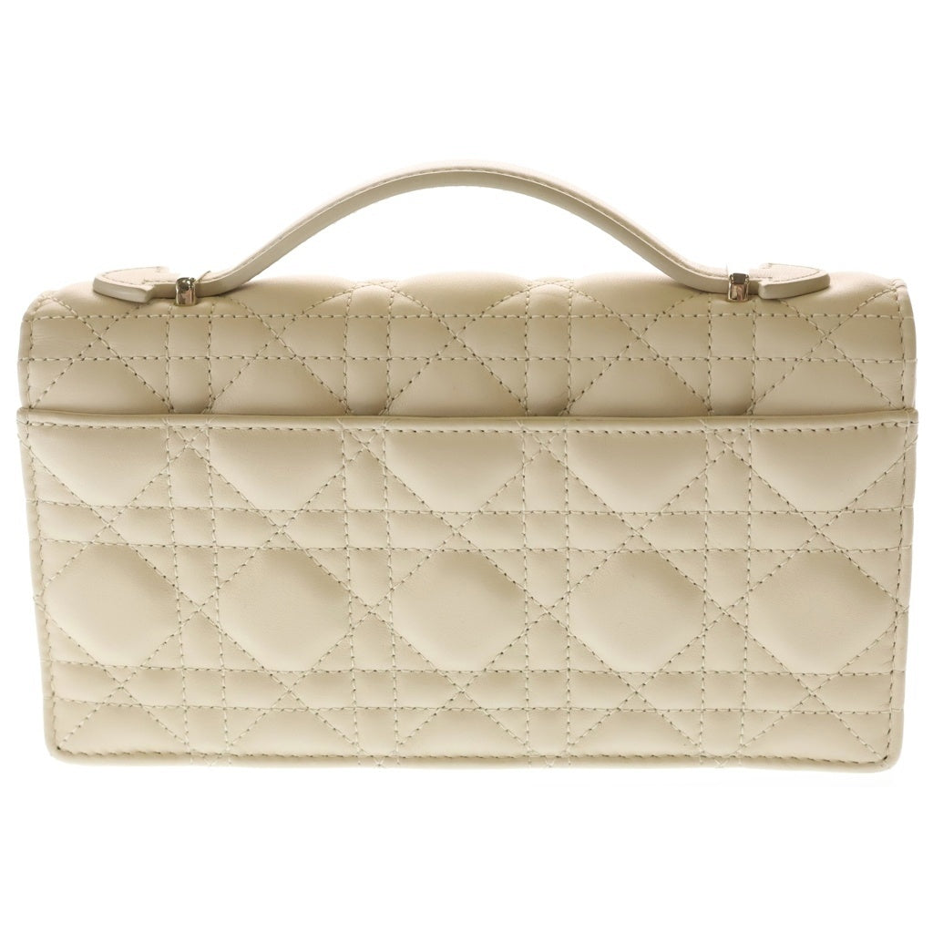 Christian Dior(クリスチャンディオール) マイディオール チェーンショルダーバッグ ミニバッグ アイボリー レザー ゴールド金具 レディース