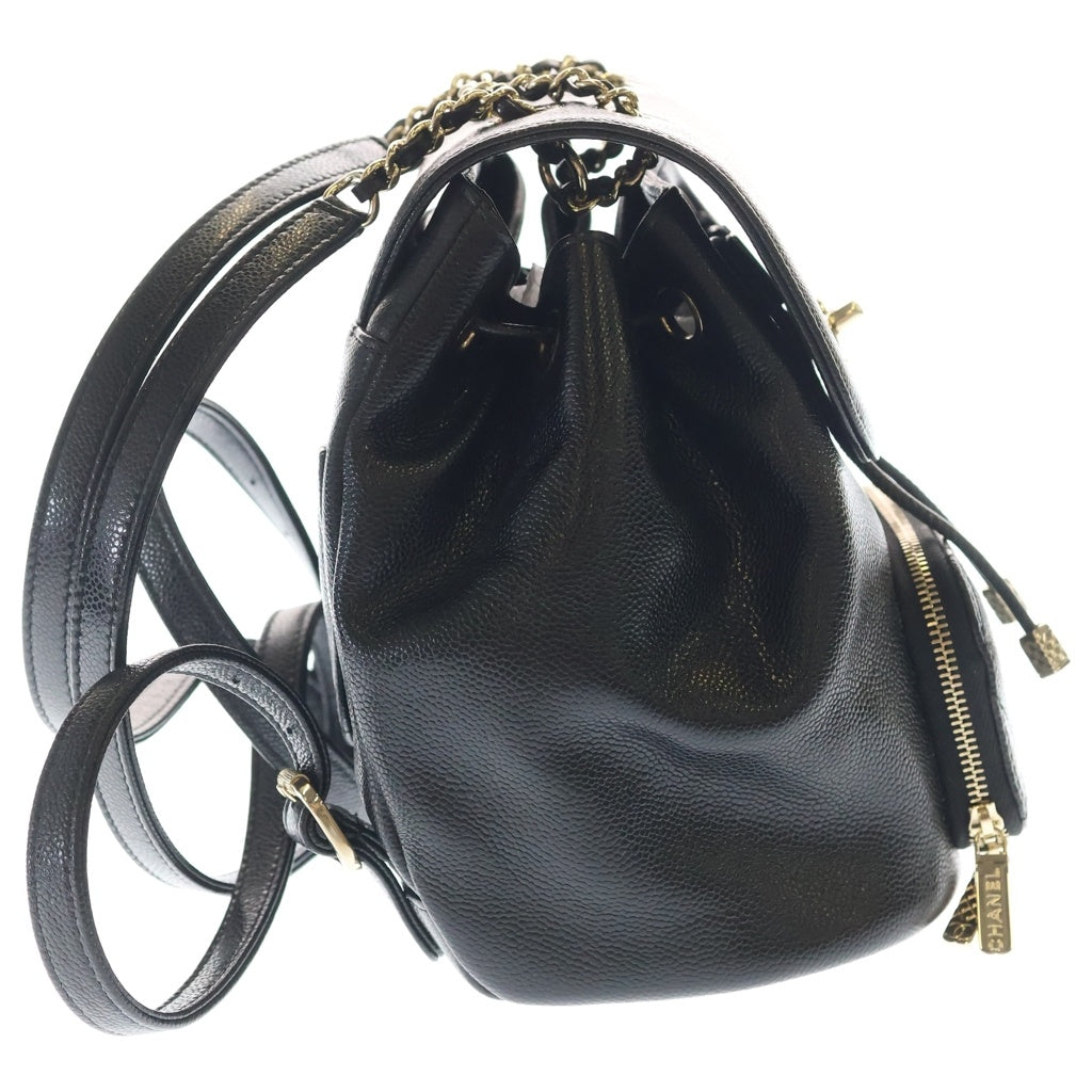 CHANEL(シャネル) マトラッセ リュックサック バックパック ミニバッグ ブラック キャビアスキン AS3530 ゴールド金具 レディース