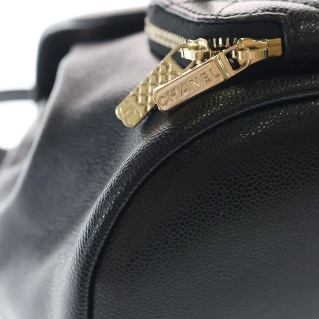 CHANEL(シャネル) マトラッセ リュックサック バックパック ミニバッグ ブラック キャビアスキン AS3530 ゴールド金具 レディース