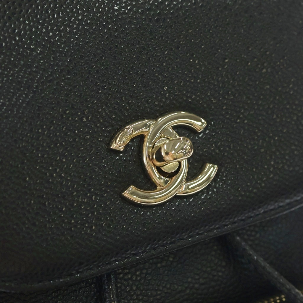 CHANEL(シャネル) マトラッセ リュックサック バックパック ミニバッグ ブラック キャビアスキン AS3530 ゴールド金具 レディース