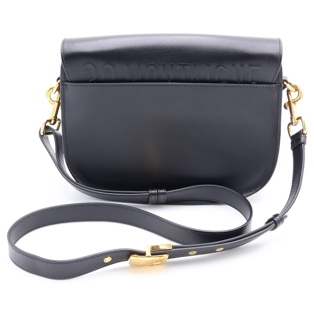Christian Dior(クリスチャンディオール) ボビー ミディアム ショルダーバッグ ブラック レザー ゴールド金具 レディース