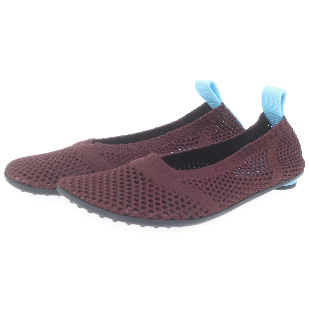 BOTTEGA VENETA(ボッテガヴェネタ) アトミック ニット メッシュ パンプス フラットシューズ #38 ボルドー レディース