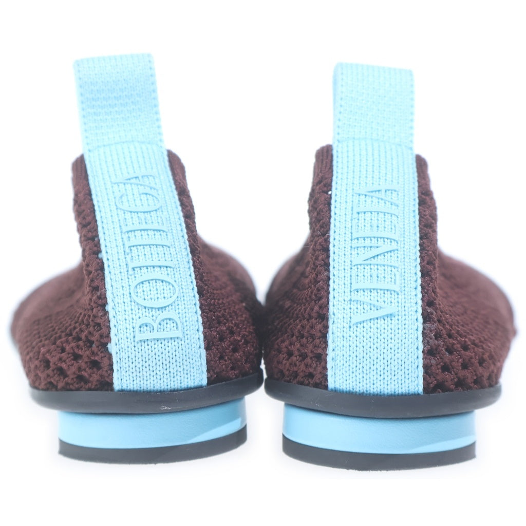 BOTTEGA VENETA(ボッテガヴェネタ) アトミック ニット メッシュ パンプス フラットシューズ #38 ボルドー レディース