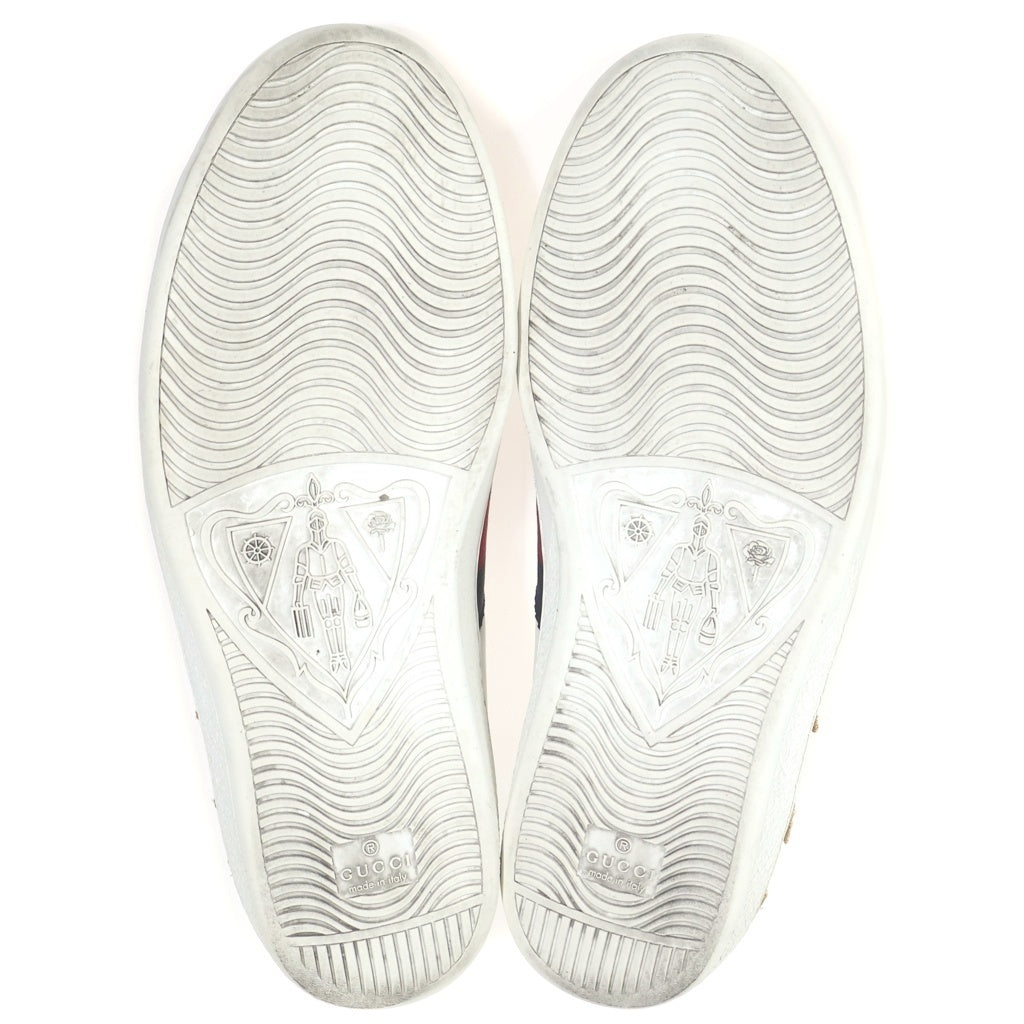 GUCCI(グッチ) エース エンブロイダリー レザー ローカットスニーカー #7 1/2 ホワイト 497090