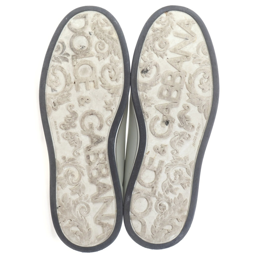 DOLCE & GABBANA(ドルチェアンドガッバーナ) ローマ ロゴ レザー ローカットスニーカー シューズ #8 ホワイト CS1572