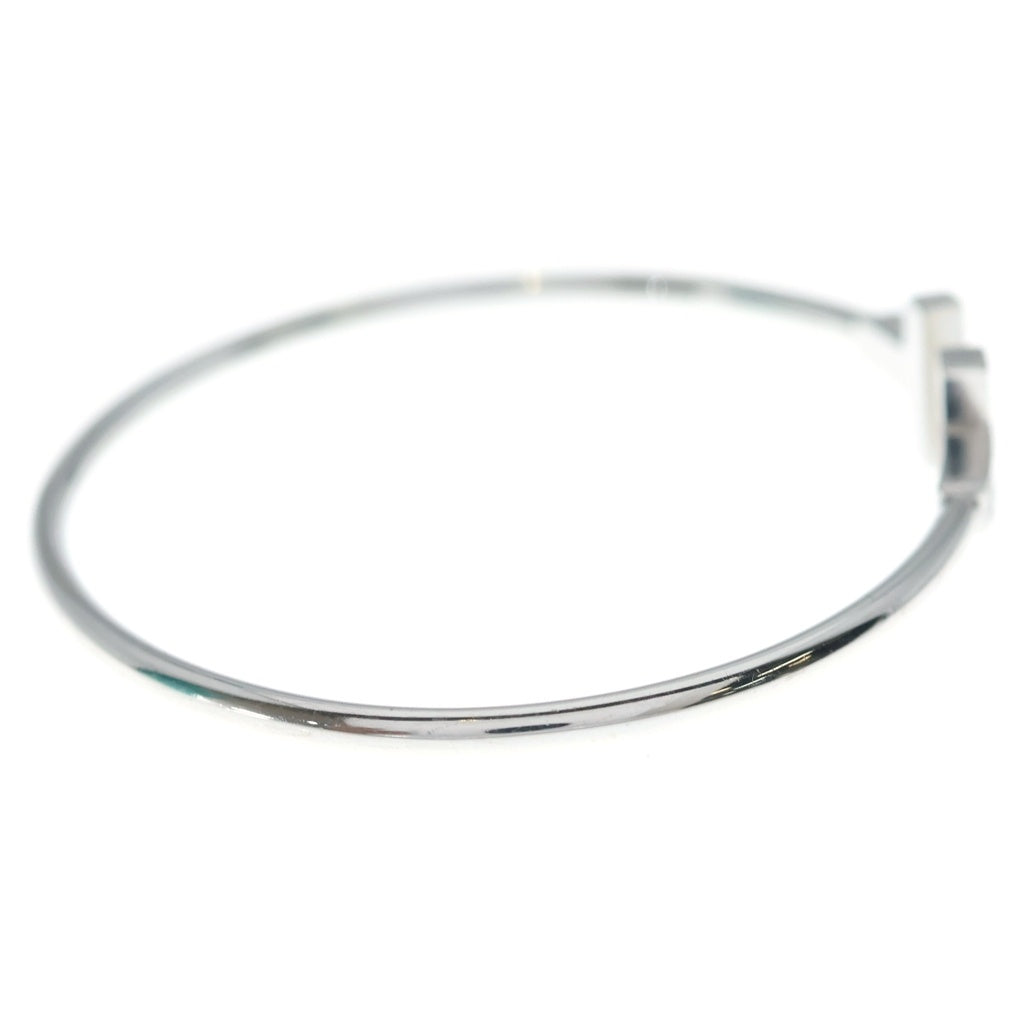 TIFFANY & Co.(ティファニー) Tワイヤー ブレスレット バングル ダイヤ K18WG ホワイトゴールド レディース