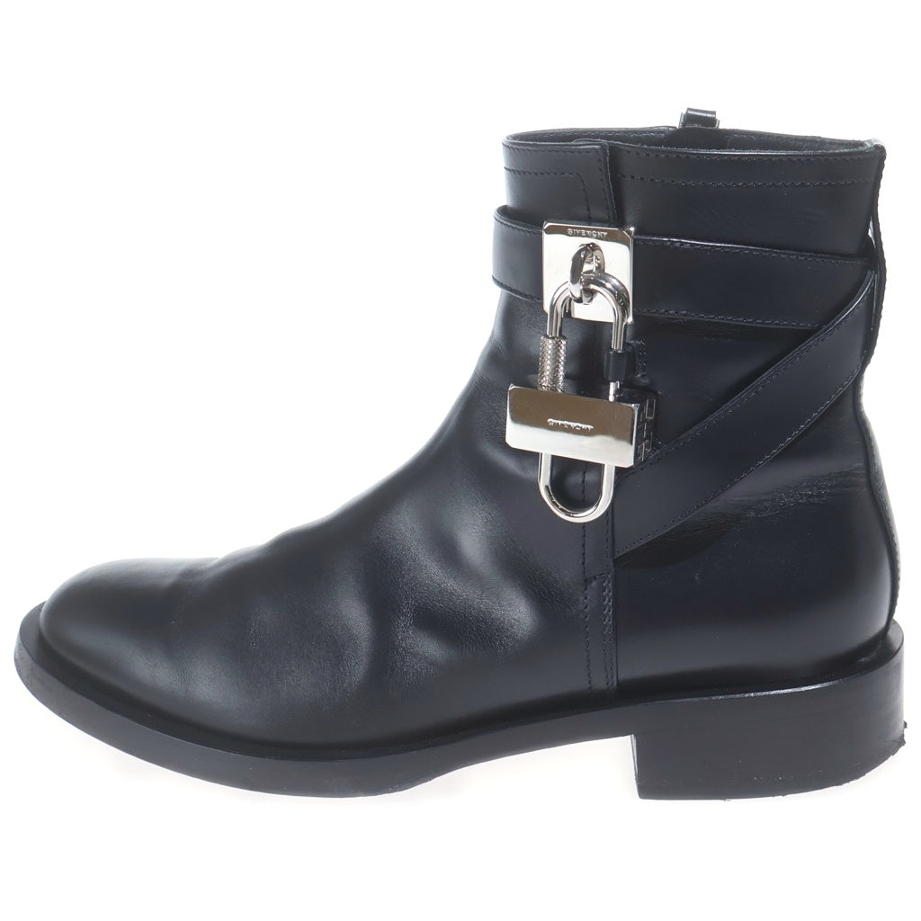 GIVENCHY(ジバンシィ) LOCK ANKLE BOOTS ロックアンクルブーツ パドロック サイドジップ カーフレザー ブラック BE602PE0YP-001 レディース